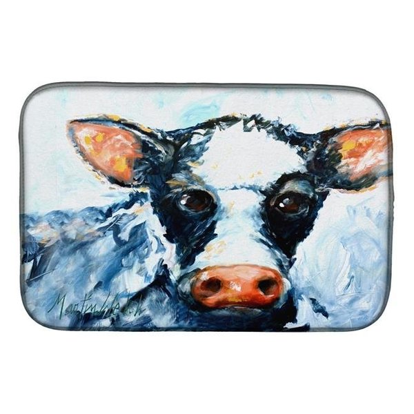 Carolines Treasures Carolines Treasures MW1273DDM Cow Lick Black & White Cow Dish Drying Mat MW1273DDM